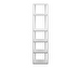 Bordeaux Wall Shelf, White/White, H 160 cm