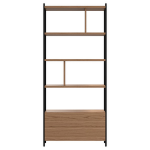 Calgary Shelf, Oak / Black, 84 x 190 cm
