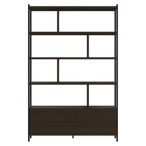 Calgary Shelf, Dark Oak / Black, 124 x 190 cm
