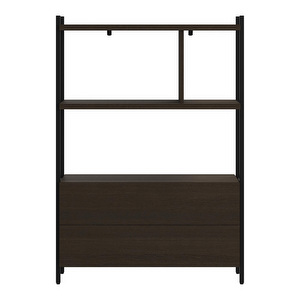 Calgary Shelf, Dark Oak / Black, 84 x 120 cm