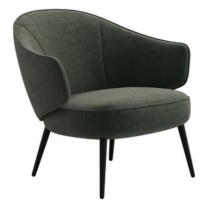 Charlotte Armchair, Ravello Fabric 3223 Dusty Green / Espresso