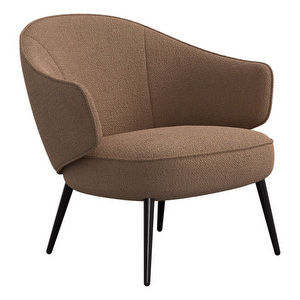 Charlotte Armchair, Rimini Fabric 3085 Camel / Espresso