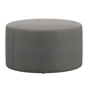 Eden Footstool, Tomelilla Fabric 3142 Grey, ø 70 cm Eden Footstool, Tomelilla Fabric 3142 Grey, ø 70 cm