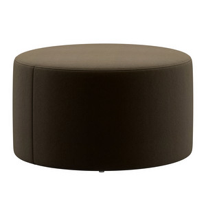 Eden Footstool, Velvet Fabric 3132 Brown, ø 70 cm