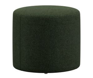 Eden Footstool, Lazio Fabric 3094 Dark Green, ø 45 cm Eden Footstool, Lazio Fabric 3094 Dark Green, ø 45 cm