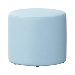 Eden Footstool, Frisco Fabric 2275 Blue, ⌀ 45 cm Eden Footstool, Frisco Fabric 2275 Blue, ⌀ 45 cm