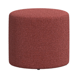 Eden Footstool, Rimini Fabric 3088 Brick Red, ⌀ 45 cm