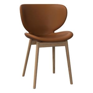 Hamilton Chair, Nordic Grain Leather 5134 Caramel / Oak