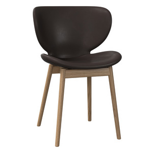 Hamilton Chair, Nordic Vintage Leather 5152 Dark Brown / Oak