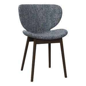 Hamilton Chair, Tuscany Fabric 3206 Blue / Black Oak