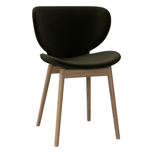 Hamilton Chair, Velvet Fabric 3134 Olive Green / Oak