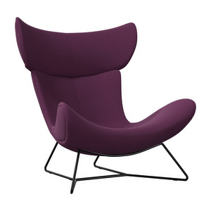 Imola Armchair, Frisco Fabric 2278 Burgundy / Black