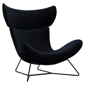 Imola Armchair, Velvet Fabric 3031 Blue / Black