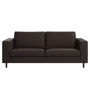 Indivi Leather Sofa, Nordic Vintage Leather 5152 Dark Brown, W 198 cm