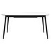 Kingston Dining Table, White / Black, 100 x 160/230 cm
