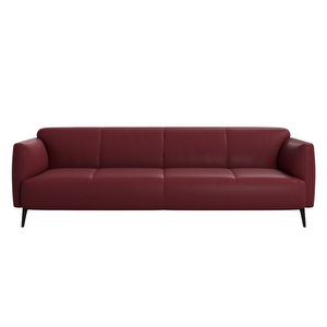 Modena Sofa, Nordic Vintage Leather 5154 Burgundy, W 218 cm