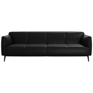 Modena Sofa, Nordic Grain Leather 5130 Black, W 218 cm