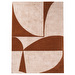 Moments-matto, ruosteenpunainen / beige, 170 x 240 cm
