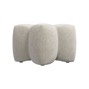 Nawabari Footstool, Ravello Fabric 3221 Beige, 54 x 54 cm