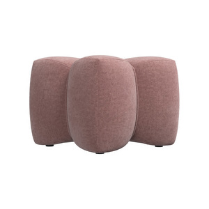 Nawabari Footstool, Ravello Fabric 3224 Dusty Rose, 54 x 54 cm