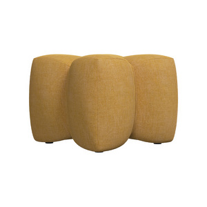 Nawabari Footstool, Tomelilla Fabric 3143 Mustard, 54 x 54 cm