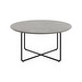 Nawabari-sohvapöytä, tuhkanharmaa keramiikka/musta, ⌀ 80 cm