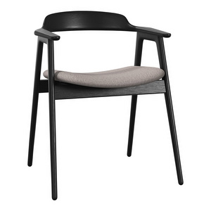 Seoul Chair, Capri Fabric 3231 Sand / Black Oak