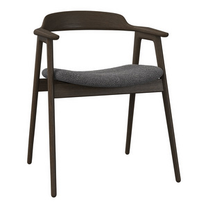 Seoul Chair, Lazio Fabric 3097 Grey / Dark Oak