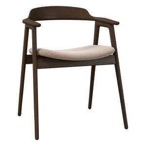 Seoul Chair, Napoli Fabric 2267 Sand / Dark Oak