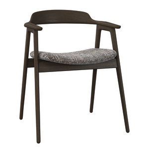 Seoul Chair, Tuscany Fabric 3202 Brown / Dark Oak