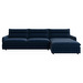 Southampton Sofa Bed with Chaise Longue, Ravello Fabric 3225 Dark Blue, W 303 cm