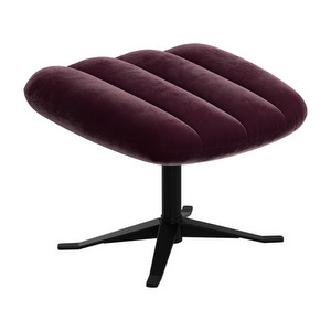 Tilburg Footstool, Bologna Fabric 3258 Crerry Red