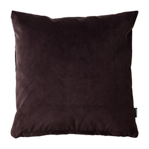 Velvet Cushion, Dark Chocolate, 43 x 43 cm