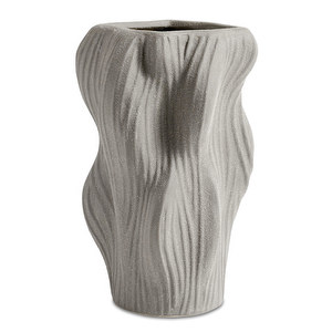 Water ripple -vaasi, harmaa, K 30 cm