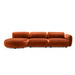 Ginza Sofa, Hortensia Fabric Terracotta, Left Open End