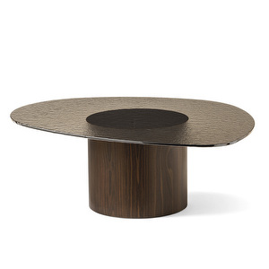 Mushroom-sohvapöytä, pronssi / tumma tammi, 110 x 87 cm Mushroom-sohvapöytä, pronssi / tumma tammi, 110 x 87 cm