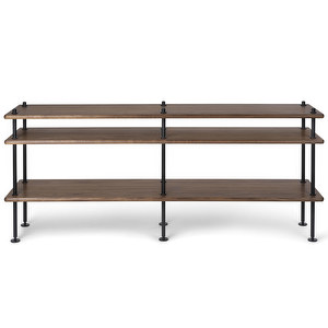 BM0253-hylly, öljytty pähkinä, L 150 cm