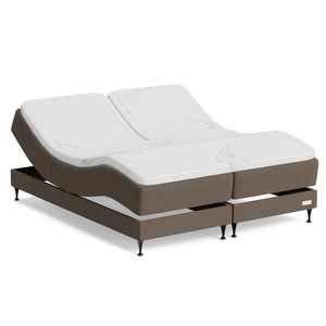 Marstrand-moottorisänky, Premium Split / Asuri-kangas ruskea, 180 x 210 cm / medium - firm