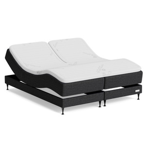 Marstrand-moottorisänky, Premium Split / Luxury-kangas tummanharmaa, 180 x 210 cm / medium - firm