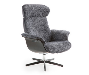 Timeout Armchair, Sheep Leather Charcoal / Black Timeout Armchair, Sheep Leather Charcoal / Black