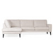 Taru Chaise Longue, Sense Fabric 4001 White, W 262 cm / Left