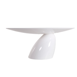 Parabel-pöytä, valkoinen, 164 x 110 cm, ovaali