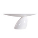 Parabel-pöytä, valkoinen, 164 x 110 cm, ovaali