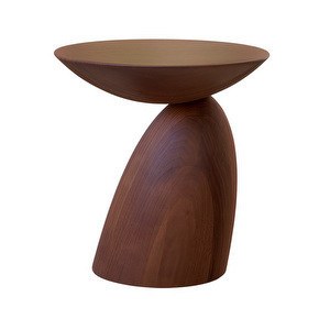 Wooden Parabel -pöytä, pähkinänruskea, ⌀ 43 cm