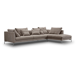 Ra Chaise Sofa, Pond Fabric 07 Beige