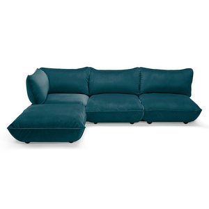 Sumo-kulmasohva, Velvet-kangas petrol, L 301 cm