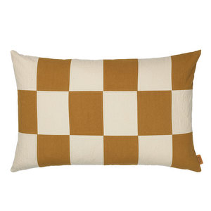 Fold Patchwork -tyyny, sugar kelp / undyed, 40 x 60 cm