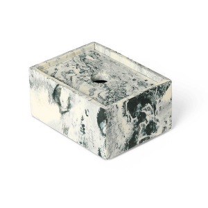 Mist-säilytyslaatikko, emerald off-white, 7,5 x 10 cm
