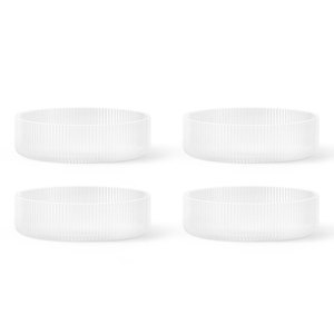 Ripple-tarjoilukulhot, frosted, 4 kpl