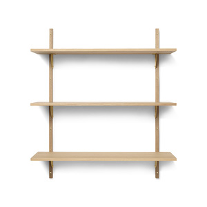 Sector-seinähylly, tammi/messinki, L 87 cm
